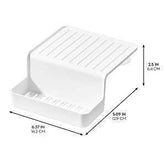 iDESIGN 23041 Double Suction Sink Caddy, 16.5 cm L, 13 cm W, 6.4 cm H, Polypropylene, White, Suction Cup